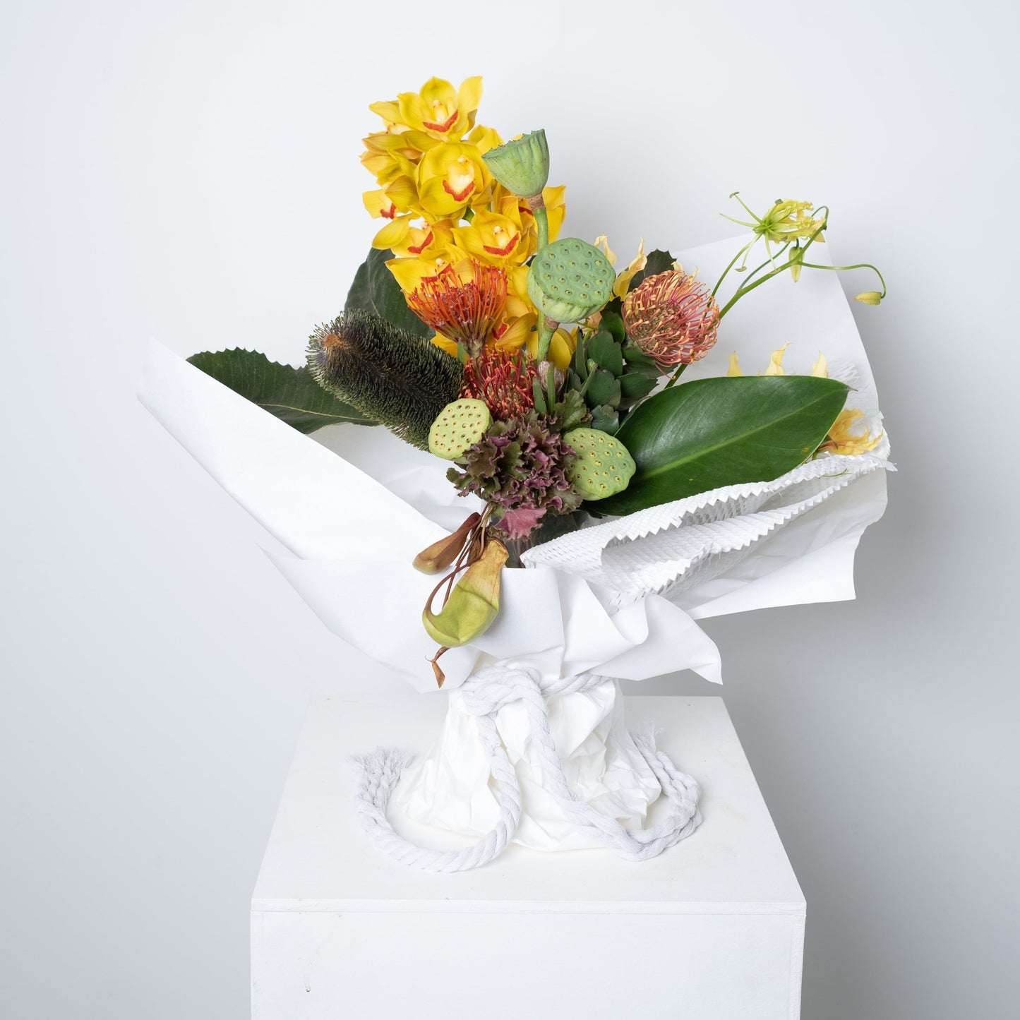 Sculptural Cymbidium Bouquet