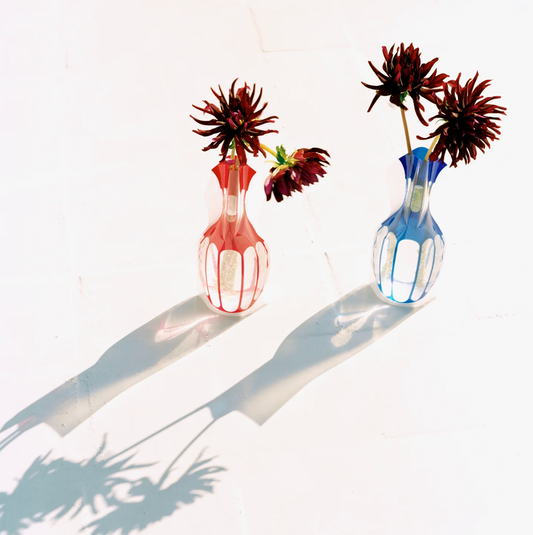 Flower Vase - Blue Red