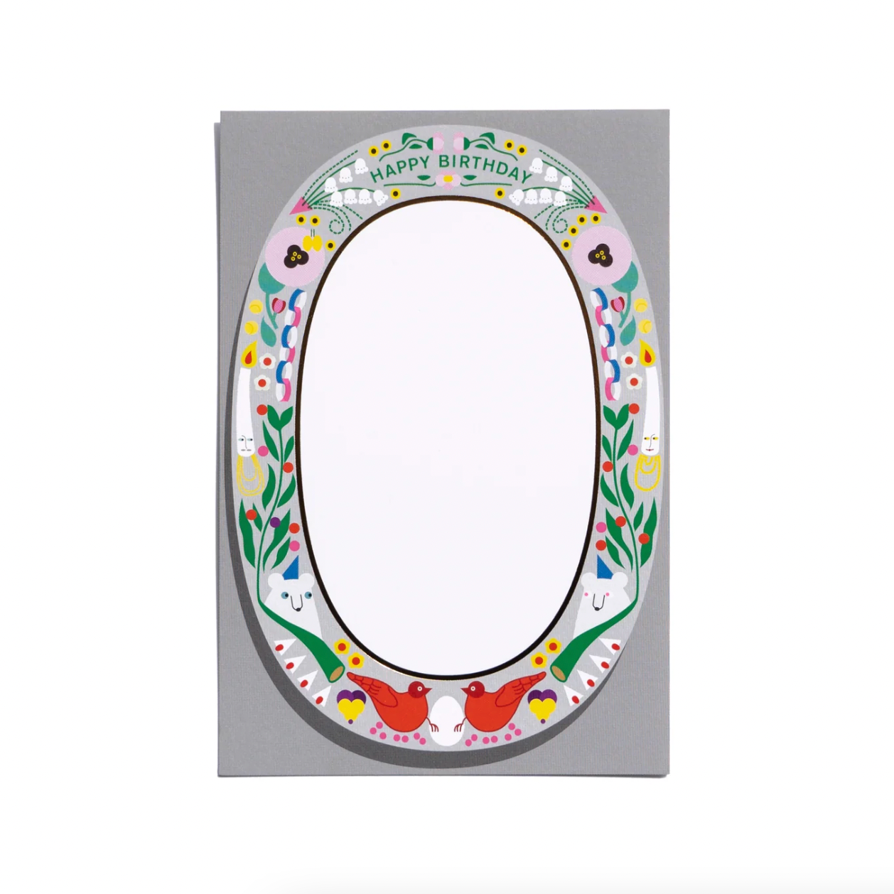 Birthday Card - Framed Flowers