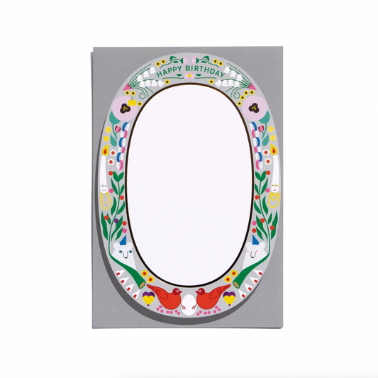 Birthday Card - Framed Flowers