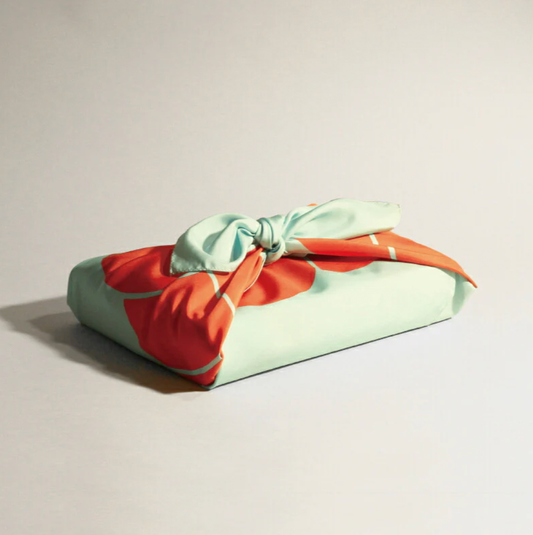 Furoshiki Coloured Wrapping Cloth - Blue and Orange